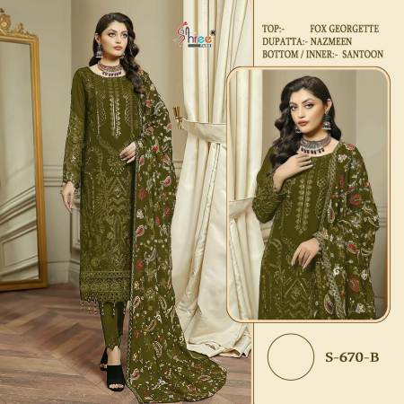 S 670 Georgette Designer Pakistani Suits Catalog
